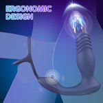 Thrusting Prostate Massager with APP Control & Dual Rings – 9 Vibration & Thrust Modes