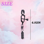 Adjustable Metal Nipple & Clit Clamp Set for Couples, BDSM, Non-Piercing Toys