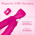 15.7" Double-Ended Vibrating Dildo – Strapless Design with 10 Modes for Couples