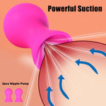 Pair of Silicone Nipple Suckers, Powerful Suction for Nipple Play & Correction