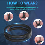 6-Piece Silicone Penis Ring Set for Enhanced Erection, Stronger, Longer Lasting