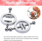 Stainless Steel Nipple Clamps 2Pcs Non-Piercing Breast Shields Body Jewelry