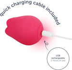 Rose Clitoral Vibrator for Women – Waterproof, Body-Safe Silicone, 10 Pulsing Modes