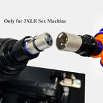 3XLR to Double Adapter with Flexible Rods for Dual Penetration Sex Machine