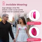 Nipple Vibrator Clamp-Sucker Combo, Remote Control Wearable Sex Toy for Women