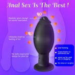 Inflatable Vibrating Anal Dildo with Suction Cup – Prostate Massager & Butt Plug