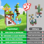 200Pcs Magnetic Blocks - Magnetic Building Blocks, Magnet Cubes Game, Stacking Forest Set, Stem Montessori Sensory Stacking Toys For Kids Boys And Girls Ages 3+ Christmas Birthday Gifts