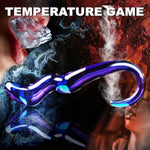 Fantasy Glass Dildo Crystal Anal Knot Dildo Clear Sex Toy, 7.1" Cute Anal Toys With Streamline Desgin For Beginners, Collectable Pleasure Wand For Women Men