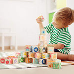 Abc Wooden Building Blocks For Toddlers 1-3 Large, 26 Pcs Alphabet & Number Stacking Blocks, Educational Learning Toys For Boys Girls Kids Gifts 1.65''