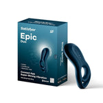 Epic Duo Cock Ring With App Control - Vibrating Penis And Testicle Ring For Longer, Stronger Erections, Erection Enhancing Penis Ring, Vibration - Compatible With App, Waterproof