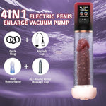 Penis Pump Penis Enlarger Extender With Lube,3 In 1 Men'S Vibrator,Electric Penis Vacuum Pump With 12 Smart Training Modes,Penis Sleeve Male Masturbator Sex Toys For Men Bigger Stronger (Red)