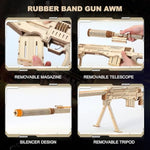3D Wooden Puzzles For Adults - 3D Diy Rubber Band Toy, Wooden Puzzles Wooden Model Building Kit(Wood-4)