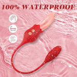 G-Spot Vibrator Tongue Sex Toy For Women, 2In1 Silicone Tongue Clitoral Stimulator Sex Toy With 10 Licking Biting & Vibrating Modes Anal Clit Nipple Vibrators For Female Sex Toys Red