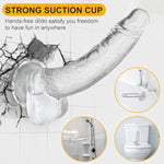 Large Clear Realistic 8?Inch Dildo With Strong Suction Cup?–?Soft Lifelike Dildo For Anal, Vaginal &?G?Spot Play?–?Beginner?Friendly?Adult Toy For Men And Women