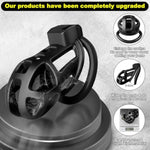 Chastity Cage Male Cock Cage,Chastity Device Male Chastity Cage With 3 Sizes Rings Invisible Lock Key, 3D Printed Lightweight Penis Cage Bondage Gear & Accessories For Abstinence And Exercise Black