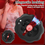 Magnetic Nipple Clamp Vibrator,Magnetic Snap Toys Nipple Design Sex Toys For Women Nipple Pleasure Toys With 10 Vibration Modes,Bdsm Female Wearable Adjustable Remote Control Vibrator For Lesbian