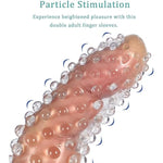 Finger Sleeves, G-Spot Clitoral Stimulator Finger Sleeve Soft Silicone Sex Toy Stimulation For Women Vaginal Anal Sex For Couples, Transparent