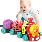 Baby Toy Train, Infant Soft Cars Toy For 6-12 Month Boy Gifts, Musical Train Toy For Toddlers 1-3, Sensory Ball Rattles Push And Go Truck, Development Babies Birthday Gift 6 7 8 9 10 12 Month
