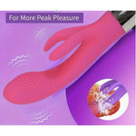 Vibrator Wand G-Spot Rabbit Dildo, 9 Vibration Modes, Rechargeable, Waterproof, for Women