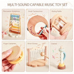 Baby Montessori Musical Instruments,Wooden Percussion Xylophone Musical Toys For Toddlers,Sensory Toys For 18+ Month Old,Kids Preschool Educational,Birthday Gift For Ages 2 3