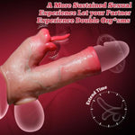 Penis Sleeve Vibrator Cock Ring - Penis Extender Cock Sleeve Delay Ejaculation With Clitoral Stimulator, Remote Control Penis Enlarger Elastic Penis Ring With 10 Vibrating Mode, Male Sex Toys For Men