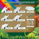 6 Pack Painting Dinosaur Pull Back Car Toys Arts And Crafts For Kids Age 3-12, Diy Dinosaur Painting Kits For Boys Girls Kids Christmas Party Favors Stocking Stuffers Gifts