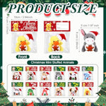 60 Pcs Christmas Mini Stuffed Animals Gifts Bulk 30 Christmas Plush Set With 30 Xmas Silicone Bracelets Small Plush Keychains Classroom Exchange Gift Toys For Friend Preschool Stocking Fillers