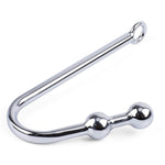 Bdsm Metal Anal Hook Butt Plug With Smooth Ball Anal Plug Sm Restraints Anal Gay Sex Toys For Man And Woman Adult Games (Length:9.84 Inch/25 Cm, 2 Balls)