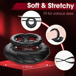 Vibrating Cock Ring Sex Toys For Men - Penis Ring Vibrator With 10 Vibrations, Adult Male Sex Toy For Longer Harder Stronger, Double Penis Vibrators, Couples Mens Male Adult Sex Toys & Games