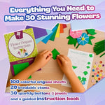 Origami Flower Kit for Kids Ages 8-12, 150 Pieces