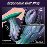 Butt Plug Large Anal Plugs, Silicone Buttplug Monster Fantasy Sex Toy, Xl Wearable Anal Dialator Trainer With Safe T-Base, Hollow Expanding Adult Toys For Prostate Vagina Stimulation For Men Women