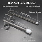 Lube Applicator Syringes With 10Ml Precise Scales, Anal Lube Shooter With Storage Bag, 6.5" Lubricant Launcher With Smooth Rounded Tip For Men, Women, Reusable & Durable, Easy To Use And Clean, 2 Pack