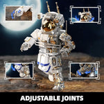 Space Astronaut Building Block Set,860Pcs Spaceman Building Toys With Display Stand, Cool Translucent Design Collection For Home Office Decor, Christmas Birthday Gift For Adults& Boys Age 8-12