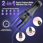 Male Sex Toys For Men, Male Vibrator Male Masturbator Penis Training Glans Stimulator Male Stroker With 10 Vibrations, Male Sex Toy For Reduce Sensitivity Prolong Endurance, Adult Sex Toys & Games