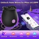 Rose Sex Toy Vibrator For Women – Upgrade Sucking Black Rose Sex Toys For Women Clitoral Nipple Stimulation, Womens Sex Toy Rose Sucker With Suction For Woman Female Couple Sex Machine