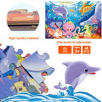 Jumbo Floor Puzzle For Kids Underwater Jigsaw Large Puzzles 48 Piece For Toddler Children Learning Preschool Educational Intellectual Development Toys 3-5 4-8 Years Old Gift For Boys And Girls