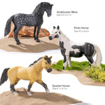 6Pcs 6" Large Horse Figurines Animal Toys For Kids, Realistic Plastic Farm Animal Figurines Toys For Toddlers, Horse Party Favors Birthday Gift Cake Toppers For Boys Girls