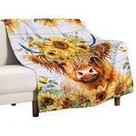 Highland Cow Gifts - Blanket For Kids Adults - Highland Cow Blanket For Women Girls - 60"X80" Kids Throws For Bed, Living Room