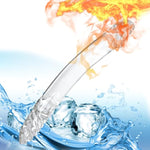 Glass Double Ended Dildos Anal Butt Plug Crystal Double Sided Dildos Sex Toys Transparent Double Dong Realistic Dildo Double Head Dildo For Women Men Couple Waterproof Double Dildos Penis