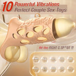 Vibrating Cock Ring Penis Sleeve - App Control Male Vibrator Penis Extender Adult Couples Sex Toys for Men Penis Testicles G Spot Stimulation,Penis Ring Vibrators Women Pleasure (Brown)