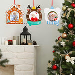 Christmas Picture Frame Craft Kits with Self-Adhesive Foam Stickers for Kids Holiday Party Favor