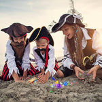 Diving Gem Pool Toys 10 Colorful Big Diamond Gem With Treasure Pirate Chest Box Summer Underwater Acrylic Gemstones Set For Kids Swimming Pool Party Favors