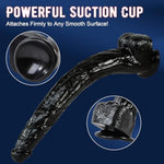Realistic Dildo, 17 Inch Black Extra Long Huge Anal Dildo With Strong Suction Cup For Hands-Free Play Sex Toys For Women And Men