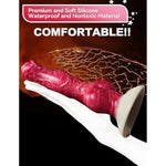 Realistic Dog Dildo With Suction, 8.26Inch Long Pink Silicone Suction Cup Knotted Monster Dildos Anal Plug Toys Dragon Dildo For Women Lesbian And Men Couples Strap On