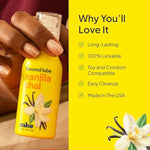 Hello Vanilla Chai Flavored Personal Lubricant - Water-Based Lube - No Aftertaste, Easy Clean-Up - Vegan, Sugar-Free, Gluten-Free, & Hormone-Free - 1.7 Fl Oz