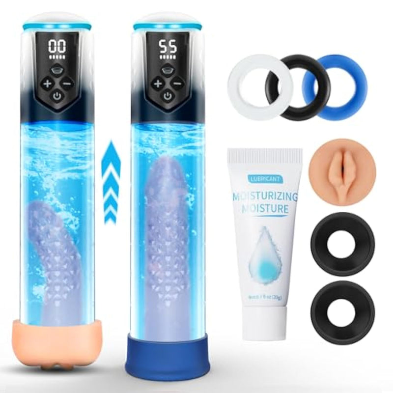 Electric Penis Pump Sex Toys For Men, Male Sex Toys With 5 Suction Modes, Waterproof Automatic Male Masturbator With Mini Pocket Pussy Penis Ring, Adult Toys Electric Penis Enlarge Vacuum Pump