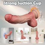 Realistic Dildo Sex Toy for Women Foreskin Thick Dildo with Suction Cup, Dual-Density Strap On Realistic Penis for Pegging G-Spot Adult Sex Toy for Women Men Couples