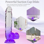 Realistic Dildo Sex Toys For Woman, 8.7" Soft G-Spot Dildo With Strong Suction Cup, Lifelike Clear-Purple Gradient Penis Adult Sex Toy For Vaginal And Anal Stimulation