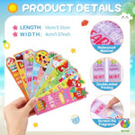 90 Pcs Summer Scratch and Sniff Scented Bookmarks Fruit Food Theme Stationery Set