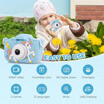 Kids Camera, Toys For Age 3-8 Year Old Boys, Stocking Stuffers For Kids, 1080P Hd Selfie Digital Video Camera For Toddlers For Son - Green